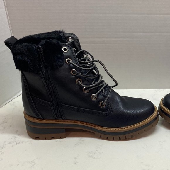 Madden Girl Black Lace Up Boots - Picture 4 of 7